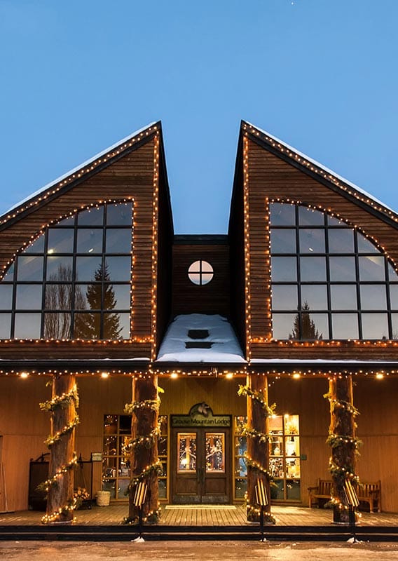 Grouse Mountain Lodge, decorated for the holidays