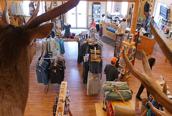 Above view of a gift shop