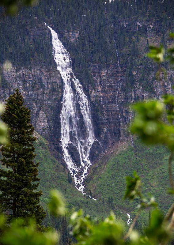 Waterfall glacier 2024 national park