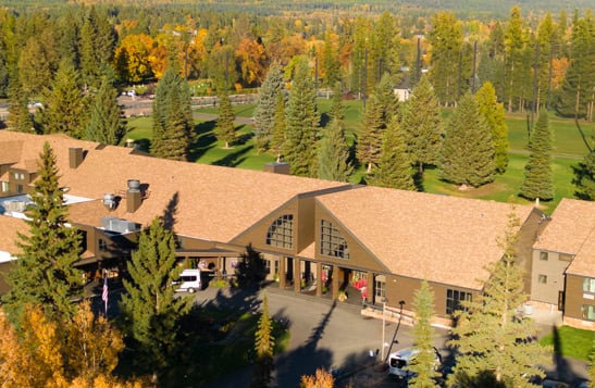 Aerial view of Grouse Mountain Lodge